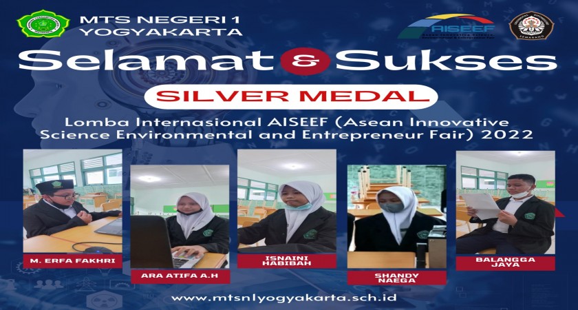 Tim Robotik MTsN 1 Yogyakarta Raih Medali Perak di Ajang AISEEF 2022