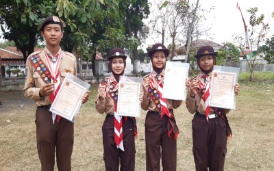 Lolos Seleksi, Empat Siswa MTsN 1 Yogyakarta Dilantik Menjadi Pramuka Garuda