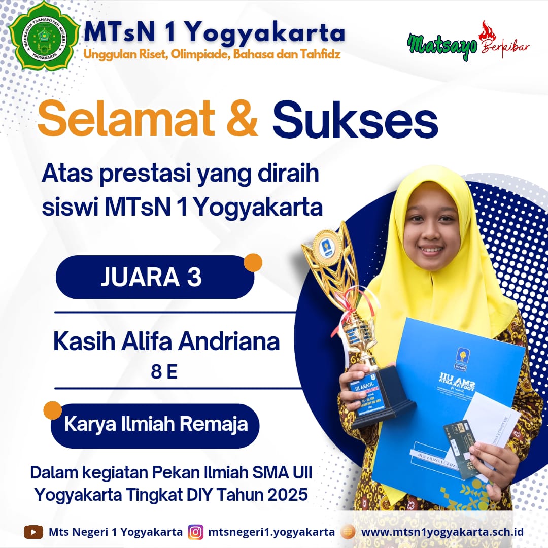 Meraih juara 3 KIR SMA UII Yogyakarta
